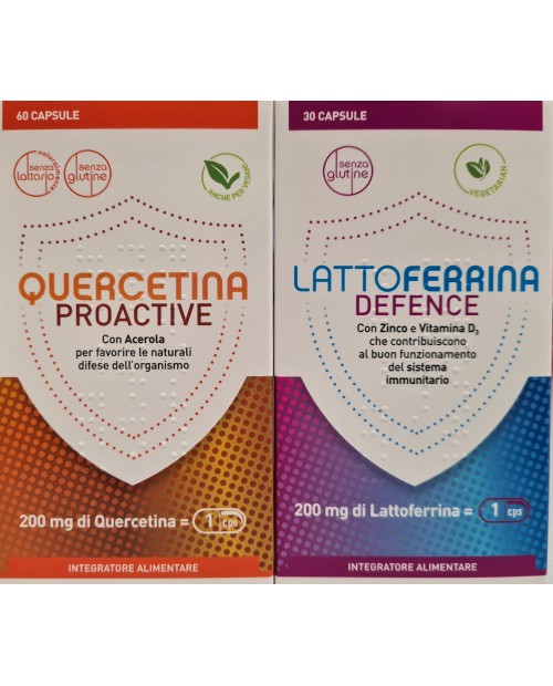 ERBA VITA Quercetina Proactive 60 cps + 2 Lattofferina Defence 30 cps 